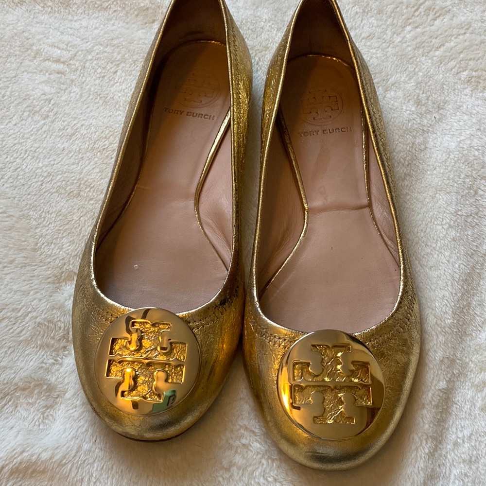 Tory Burch Reva Flat Saharan Gold